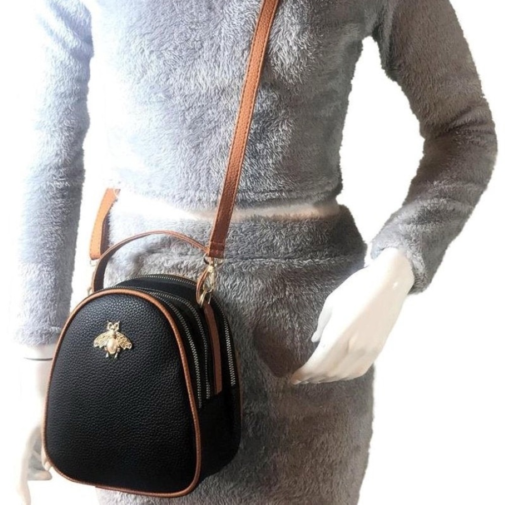 CONVERTIBLE BEE BACKPACK CROSSBODY SHOULDER BAG PURSE